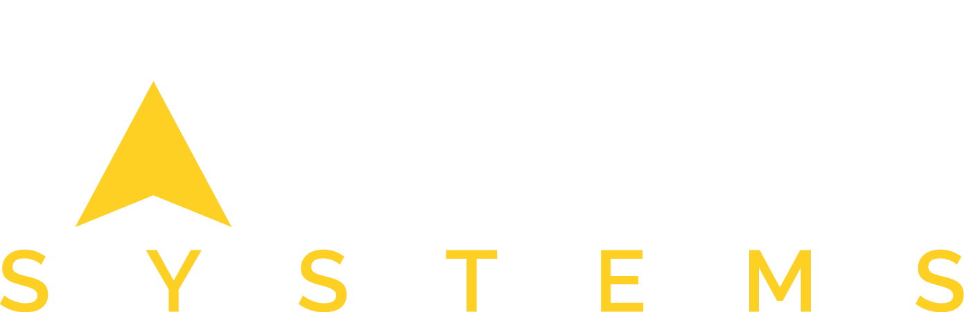White and Yellow Logo for AXiM Systems.